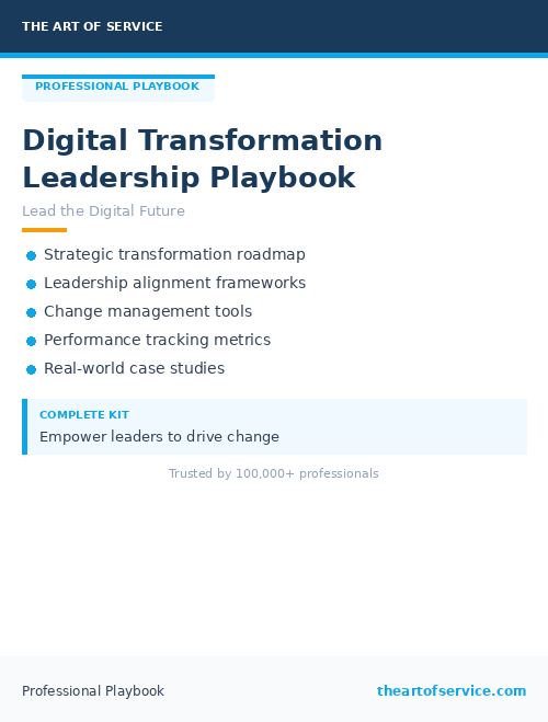 Digital Transformation Leadership Playbook