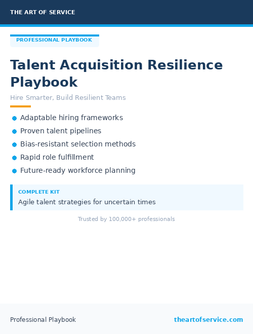 Talent Acquisition Resilience Playbook