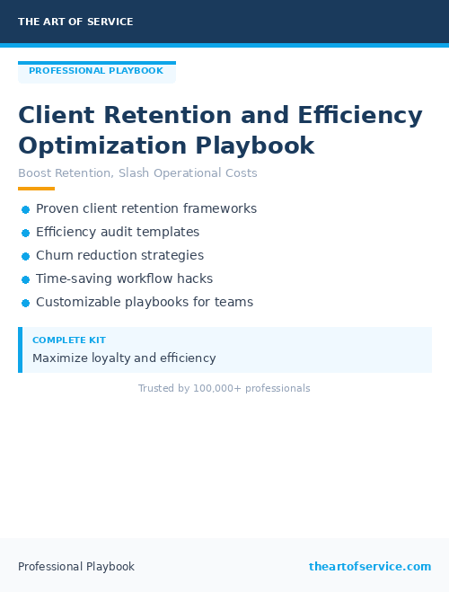 Client Retention and Efficiency Optimization Playbook