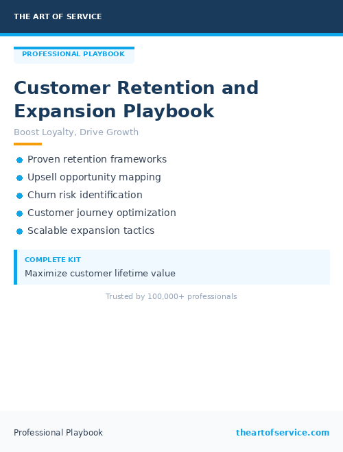 Customer Retention and Expansion Playbook