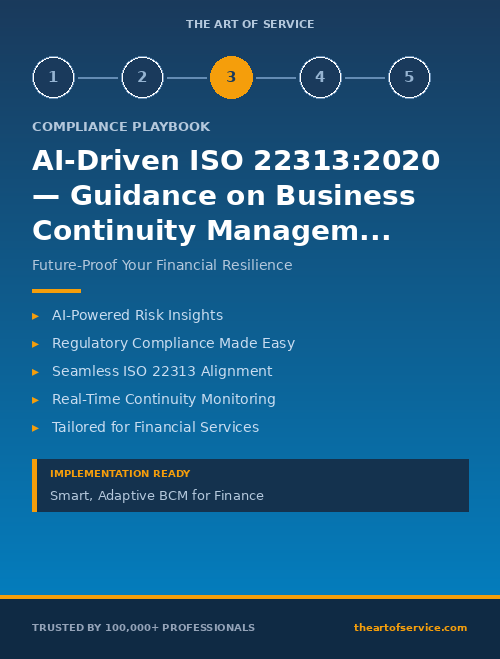 AI-Driven ISO 22313:2020 — Guidance on Business Continuity Management Systems Implementation Guide for Financial Services