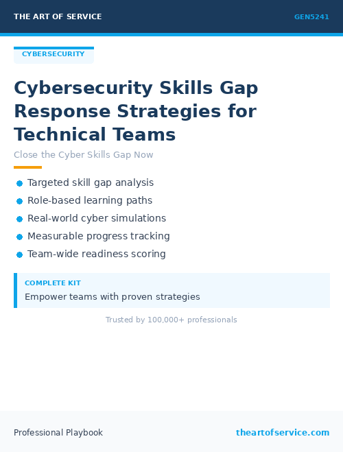 GEN5241 Cybersecurity Skills Gap Response Strategies for Technical Teams