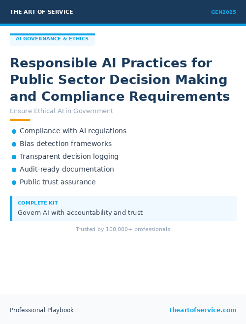 GEN2025 Responsible AI Practices for Public Sector Decision Making and Compliance Requirements