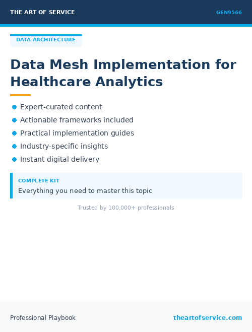 GEN9566 Data Mesh Implementation for Healthcare Analytics