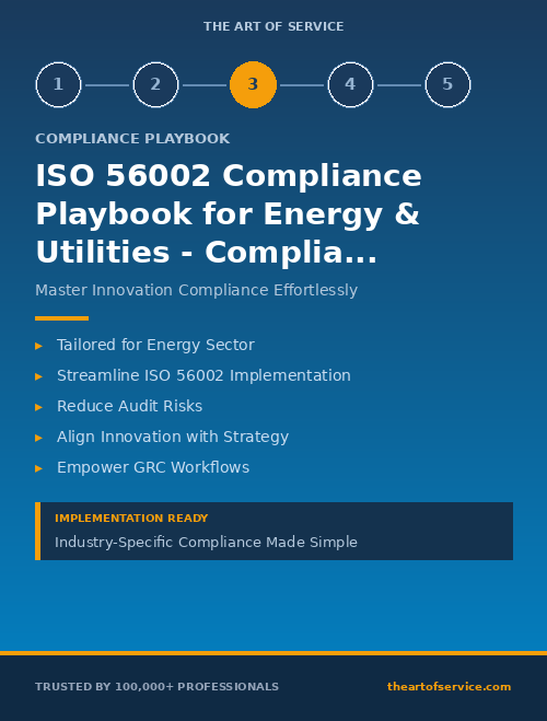 ISO 56002 Compliance Playbook for Energy & Utilities - Compliance Officers & GRC Managers Edition
