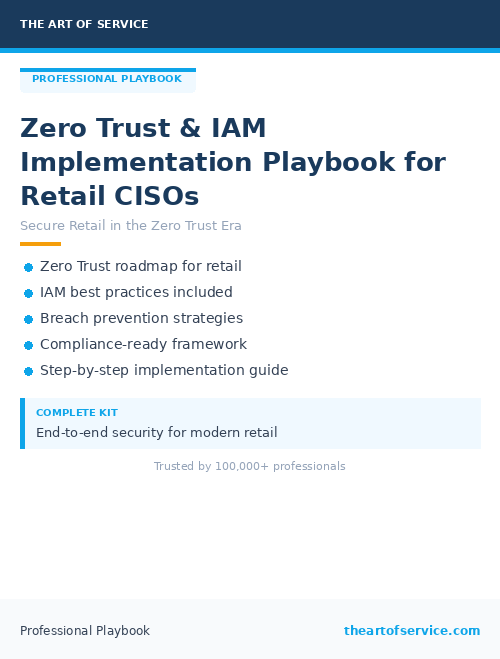 Zero Trust & IAM Implementation Playbook for Retail CISOs