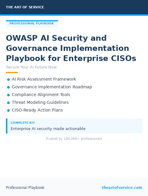 OWASP AI Security and Governance Implementation Playbook for Enterprise CISOs