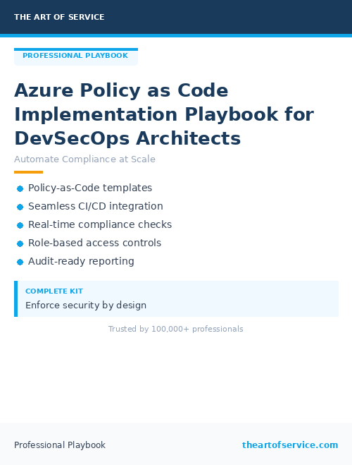 Azure Policy as Code Implementation Playbook for DevSecOps Architects