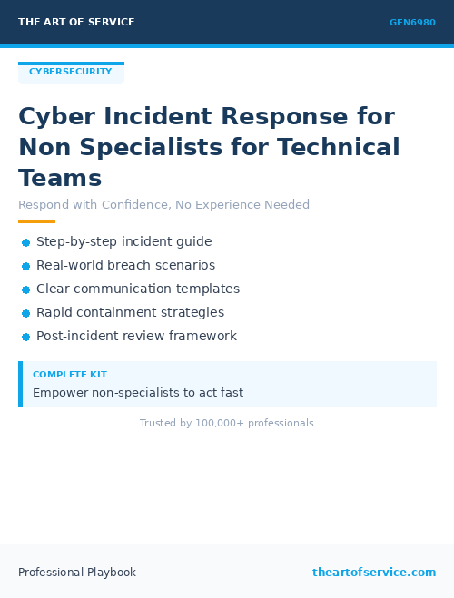 GEN6980 Cyber Incident Response for Non Specialists for Technical Teams