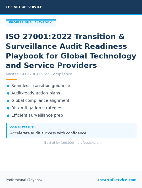 ISO 27001:2022 Transition & Surveillance Audit Readiness Playbook for Global Technology and Service Providers