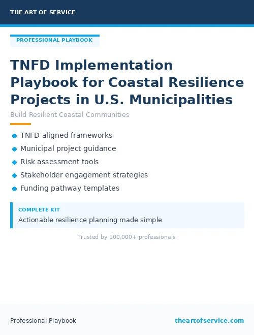 TNFD Implementation Playbook for Coastal Resilience Projects in U.S. Municipalities