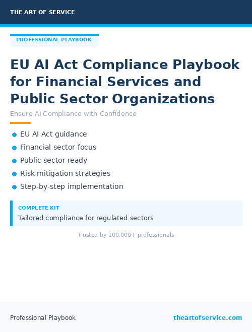 EU AI Act Compliance Playbook for Financial Services and Public Sector Organizations
