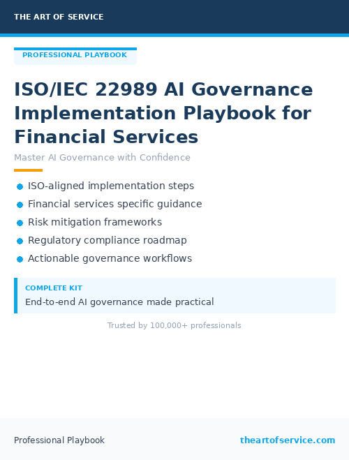 ISO/IEC 22989 AI Governance Implementation Playbook for Financial Services