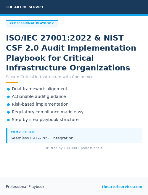 ISO/IEC 27001:2022 & NIST CSF 2.0 Audit Implementation Playbook for Critical Infrastructure Organizations
