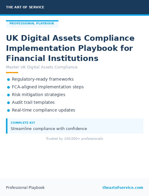 UK Digital Assets Compliance Implementation Playbook for Financial Institutions