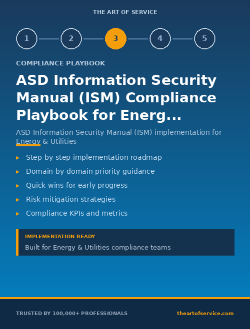 ASD Information Security Manual (ISM) Compliance Playbook for Energy & Utilities in Australia