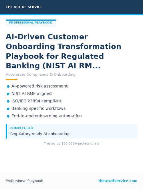 AI-Driven Customer Onboarding Transformation Playbook for Regulated Banking (NIST AI RMF + ISO/IEC 23894)