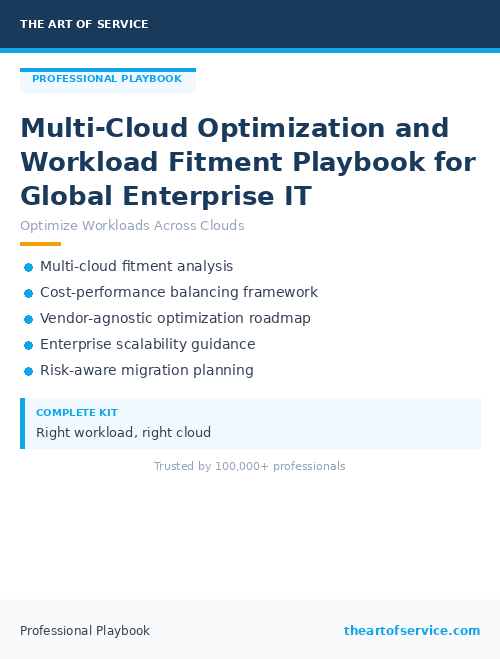 Multi-Cloud Optimization and Workload Fitment Playbook for Global Enterprise IT