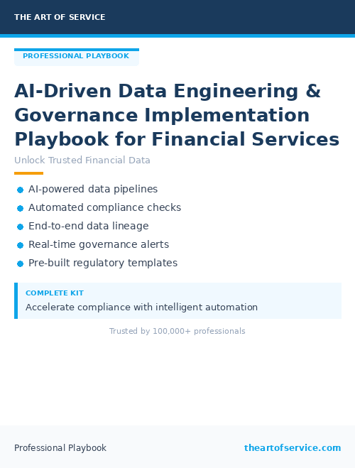 AI-Driven Data Engineering & Governance Implementation Playbook for Financial Services