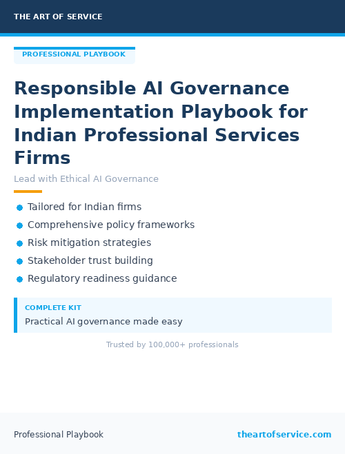 Responsible AI Governance Implementation Playbook for Indian Professional Services Firms