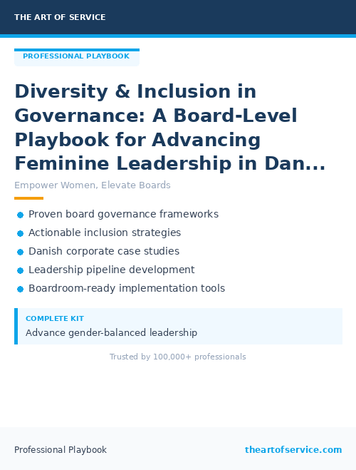 Diversity & Inclusion in Governance: A Board-Level Playbook for Advancing Feminine Leadership in Danish Corporates