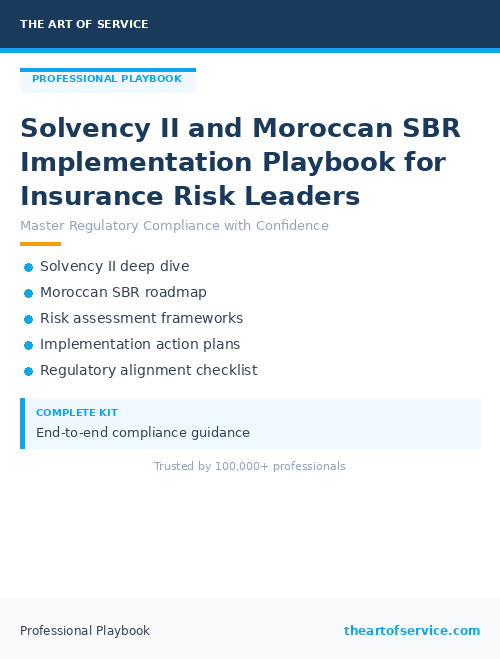 Solvency II and Moroccan SBR Implementation Playbook for Insurance Risk Leaders