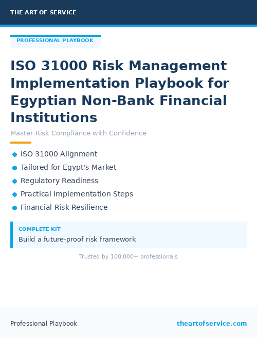 ISO 31000 Risk Management Implementation Playbook for Egyptian Non-Bank Financial Institutions