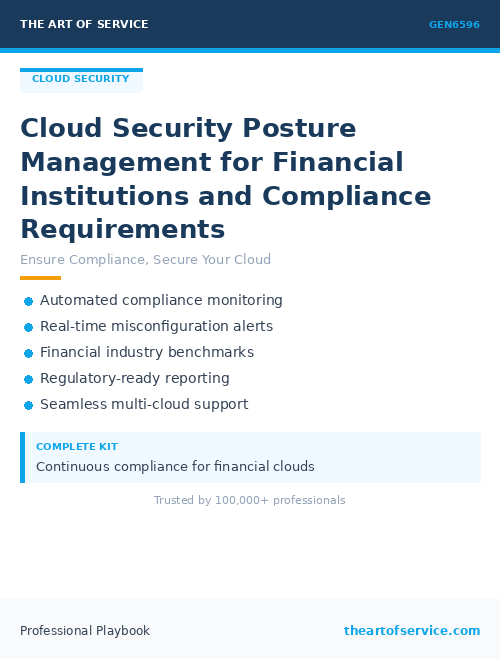 GEN6596 Cloud Security Posture Management for Financial Institutions and Compliance Requirements