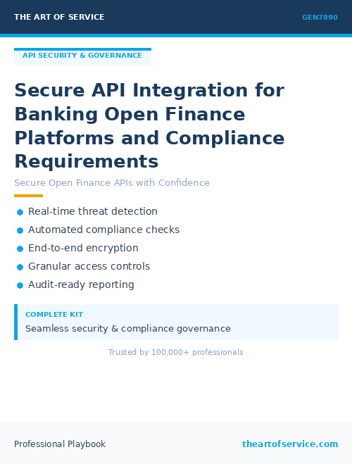 GEN7890 Secure API Integration for Banking Open Finance Platforms and Compliance Requirements