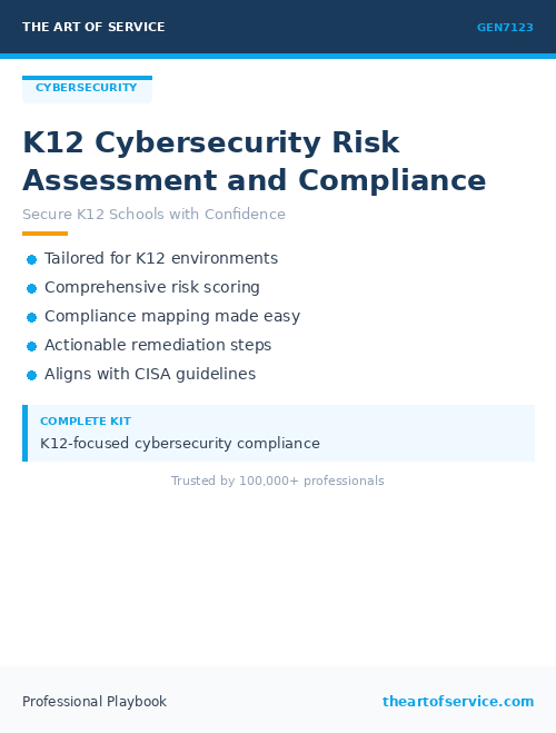 GEN7123 K12 Cybersecurity Risk Assessment and Compliance