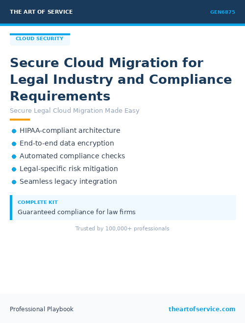 GEN6875 Secure Cloud Migration for Legal Industry and Compliance Requirements