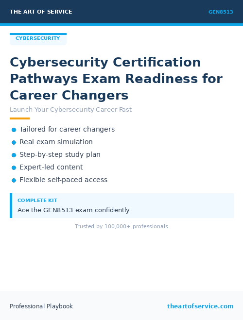 GEN8513 Cybersecurity Certification Pathways Exam Readiness for Career Changers