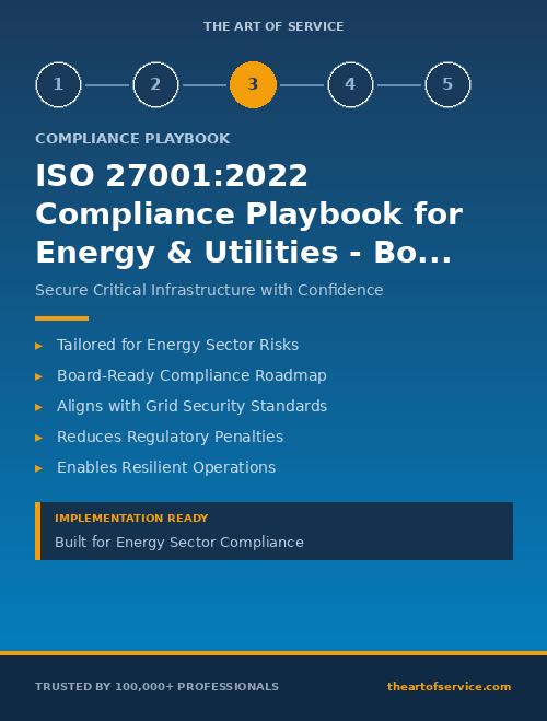 ISO 27001:2022 Compliance Playbook for Energy & Utilities - Board Directors & Executives Edition