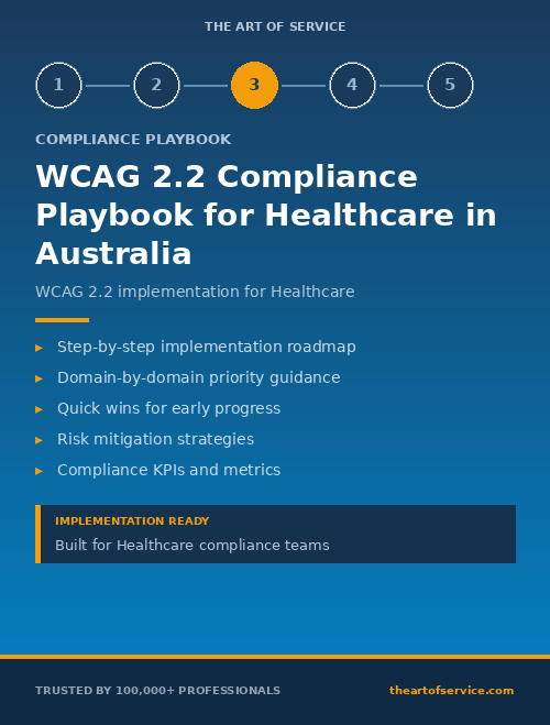 WCAG 2.2 Compliance Playbook for Healthcare in Australia