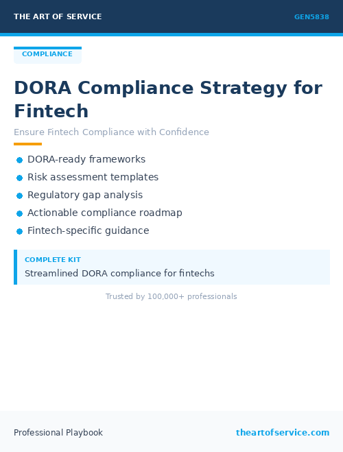 GEN5838 DORA Compliance Strategy for Fintech