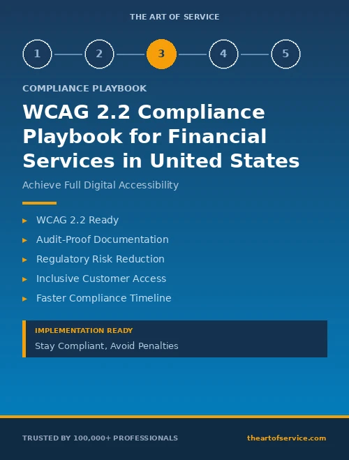 WCAG 2.2 Compliance Playbook for Financial Services in United States