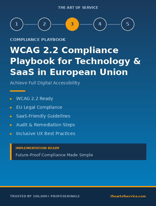 WCAG 2.2 Compliance Playbook for Technology & SaaS in European Union