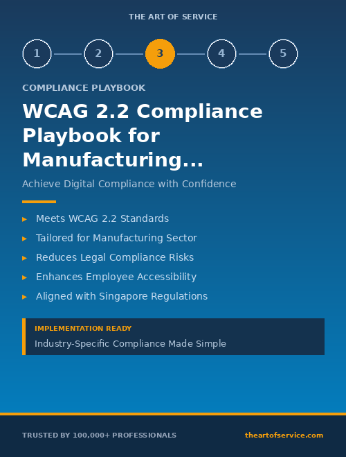 WCAG 2.2 Compliance Playbook for Manufacturing in Singapore