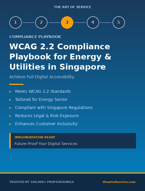 WCAG 2.2 Compliance Playbook for Energy & Utilities in Singapore