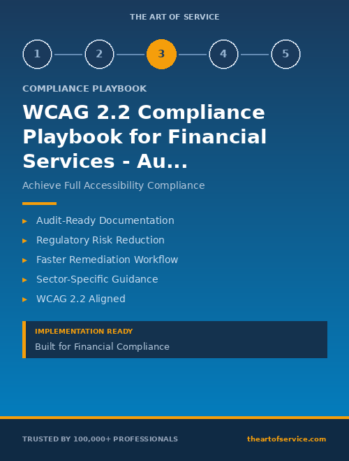 WCAG 2.2 Compliance Playbook for Financial Services - Audit Preparation