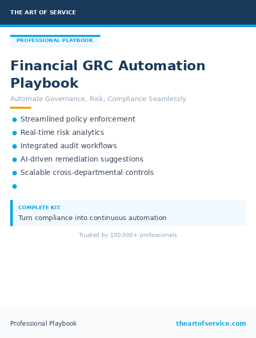 Financial GRC Automation Playbook