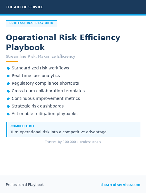 Operational Risk Efficiency Playbook
