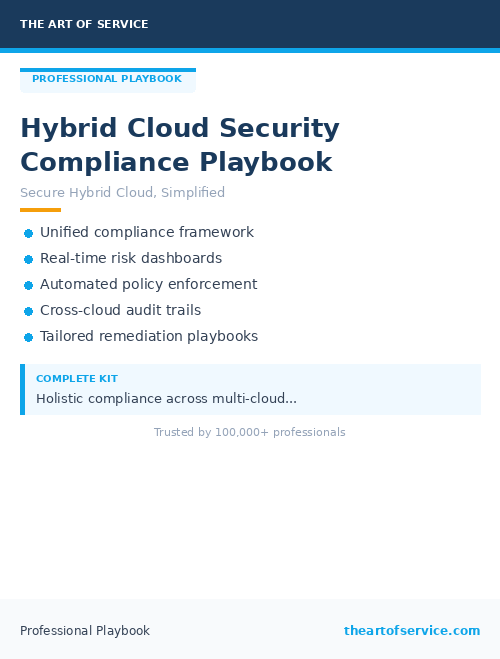 Hybrid Cloud Security Compliance Playbook