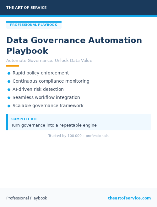 Data Governance Automation Playbook