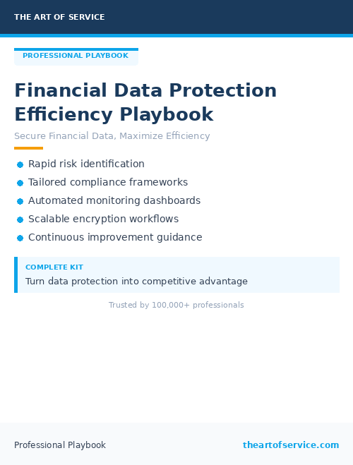 Financial Data Protection Efficiency Playbook