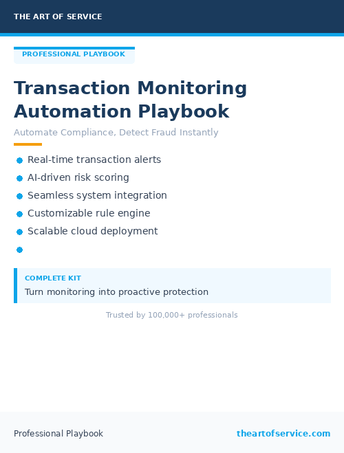 Transaction Monitoring Automation Playbook