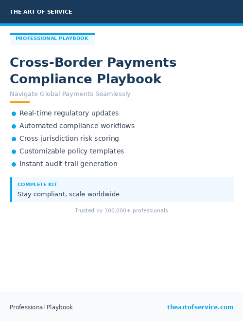 Cross-Border Payments Compliance Playbook