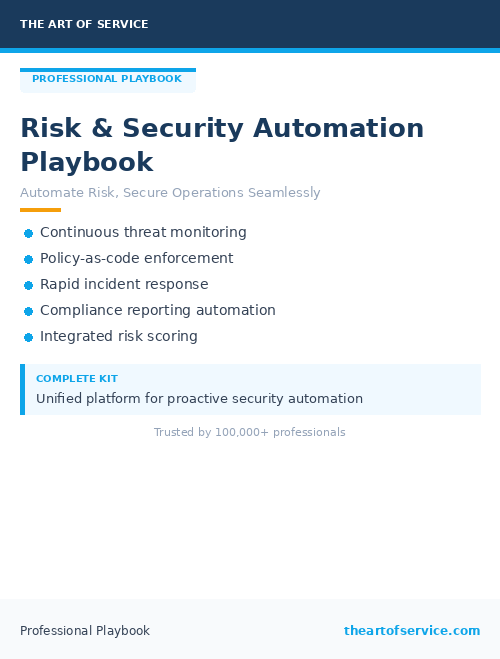 Risk & Security Automation Playbook