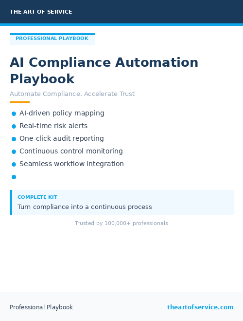 AI Compliance Automation Playbook