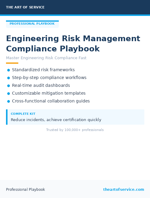 Engineering Risk Management Compliance Playbook